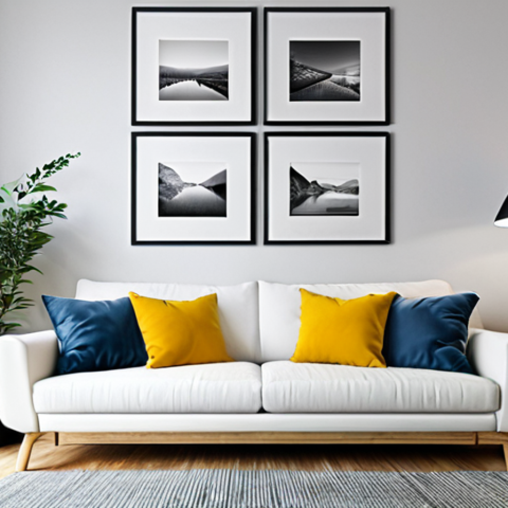 **Prompt:** "A tidy and inviting living room. A well-organized sofa with neatly arranged cushions, landscape paintings on the wall, creating a harmonious atmosphere, fully clothed, appropriate content, safe for work, perfect anatomy, natural proportions, professional photography, high quality."