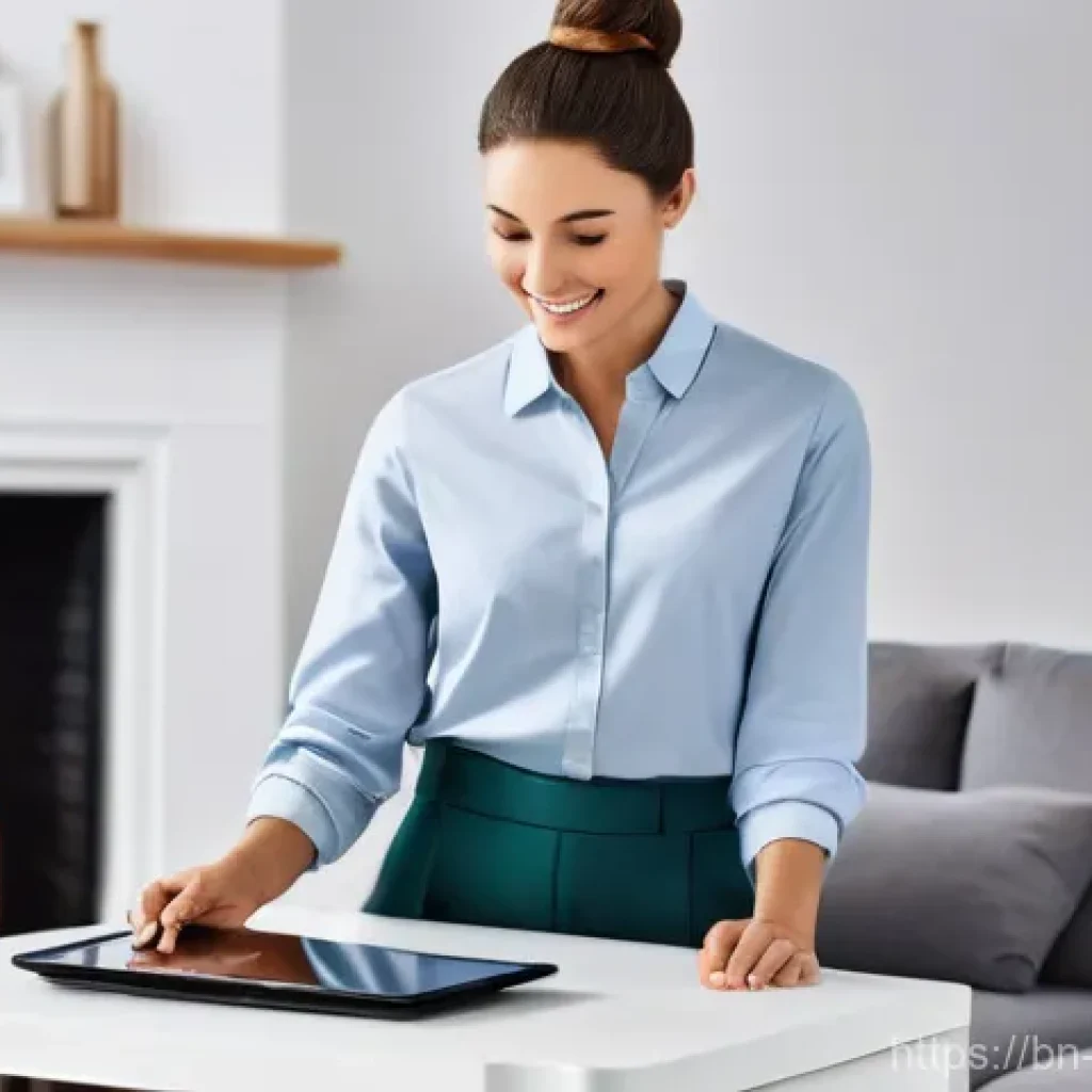 생활가사도우미 자격증 시험 과목별 공부 전략 - **Prompt 1: Modern Efficiency in Home Management**
    "A professional and neatly dressed female hou...